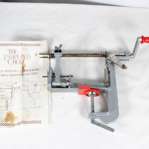 Vintage 1990s Pampered Chef Apple Peeler with Instructions Collectible Kitchen - Picture 10 of 16